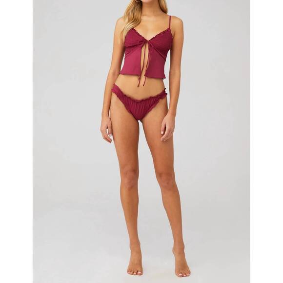 NEW FRANKIES BIKINIS dawson bottom in bordeaux - Picture 5 of 5